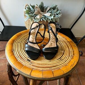 Sam Edelman Black Strappy Block Heel Sandals
